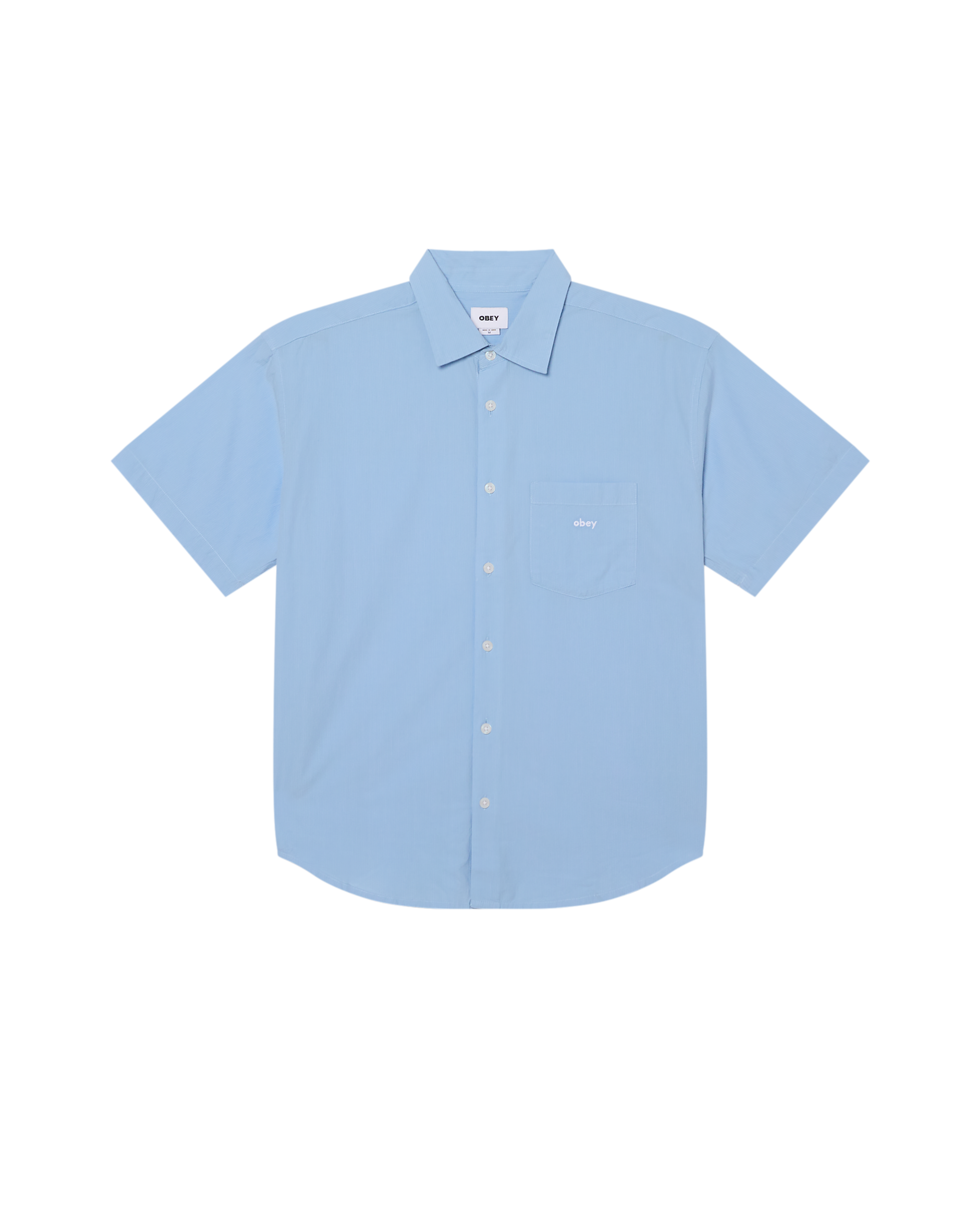 Obey Bigwig Jamie Woven  Shirt Herren Kurzarm Hemd hellblau